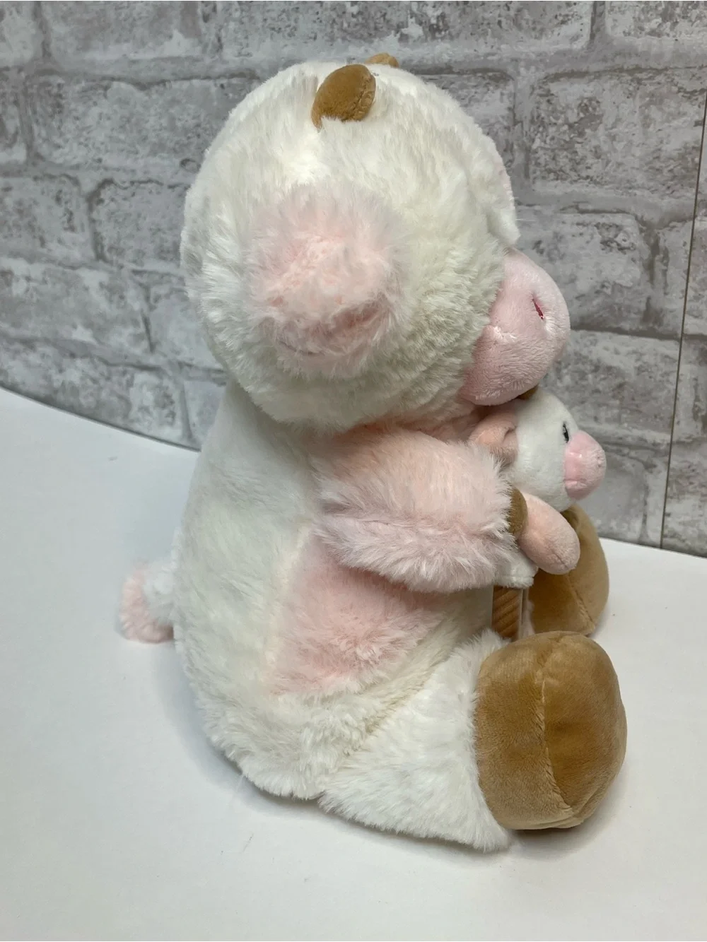 Animal Adventure Cow Baby Toy Plush Stuffed Animal With Rattle Stuffie NWT Lovey